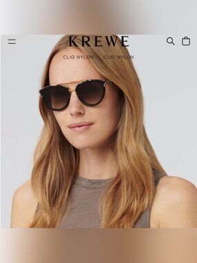 KREWE Clio Nylon Tort Sunglasses